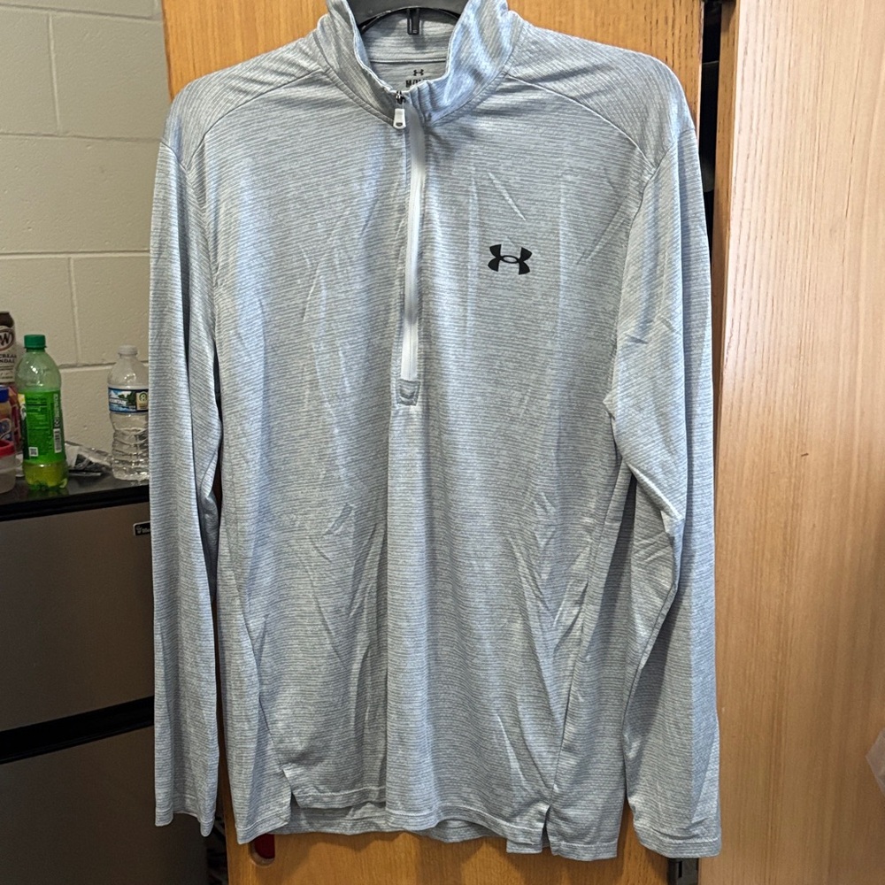 Under Armour Light Gray Quarter-Zip Top